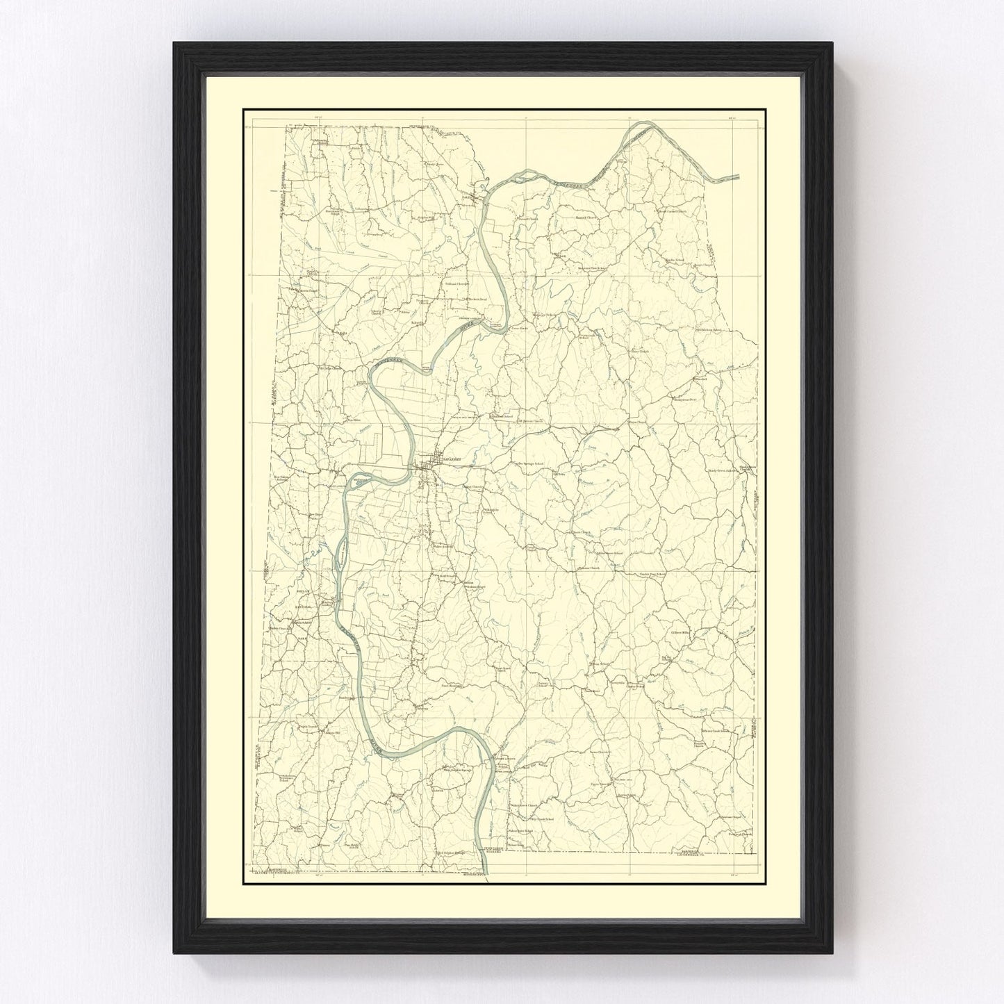 Vintage Map of Franklin County, Missouri 1904