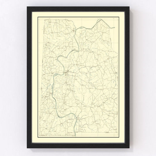 Vintage Map of Franklin County, Missouri 1904