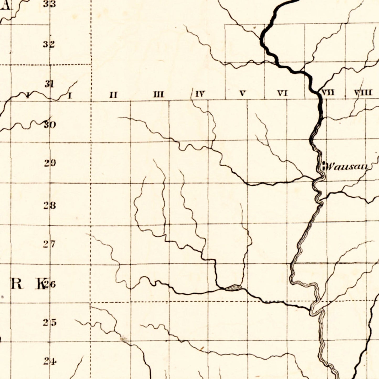 Vintage Map of Wisconsin 1855