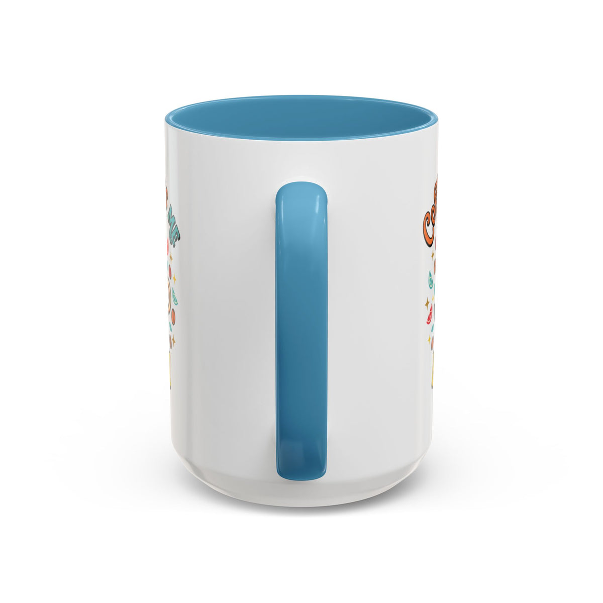 Coffee Mug — "Coffee Makes Me Happy" Cute Retro Accent Mug (11/15oz)