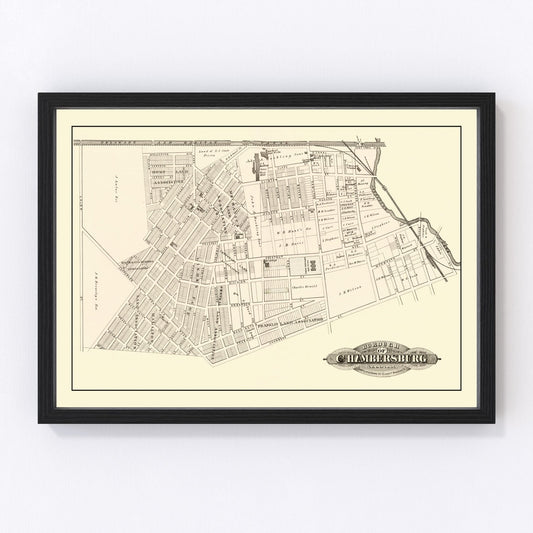 Vintage Map of Chambersburg, New Jersey 1875