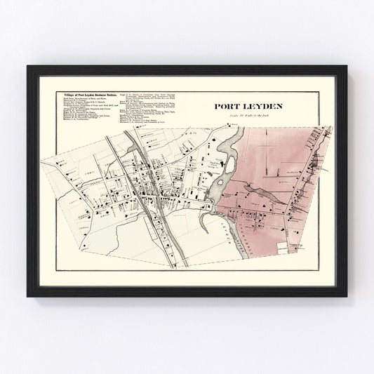 Vintage Map of Port Leyden Township, Lewis County, New York 1875