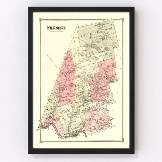 Vintage Map of Fremont Township, Sullivan County, New York 1875