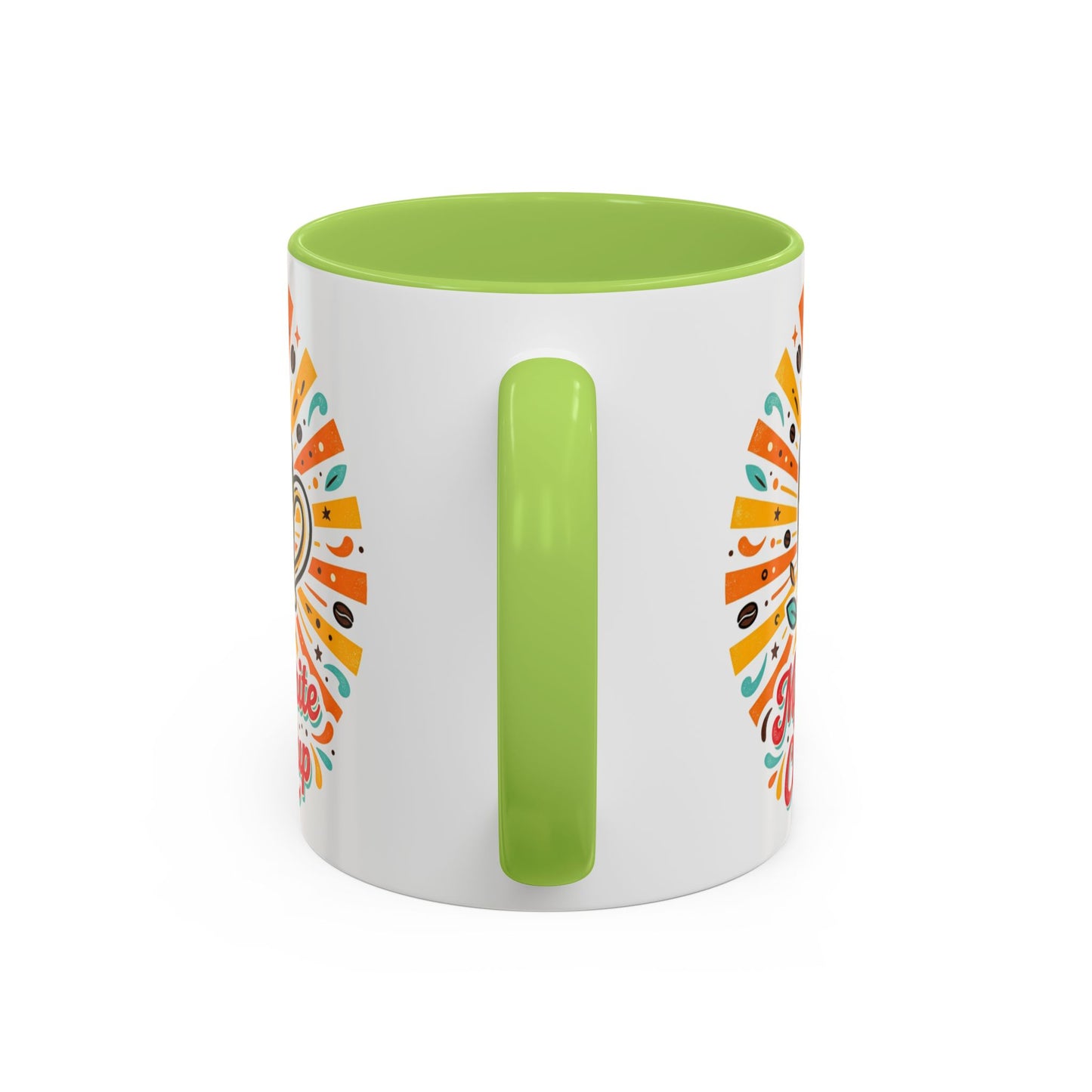 My Favorite Coffee Cup Accent Mug — Colorful Ceramic Coffee Mug (11/15oz)