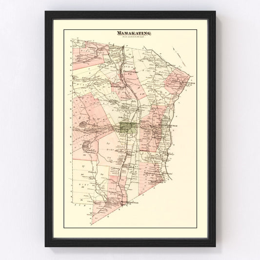 Vintage Map of Mamakating Township, Sullivan County, New York 1875