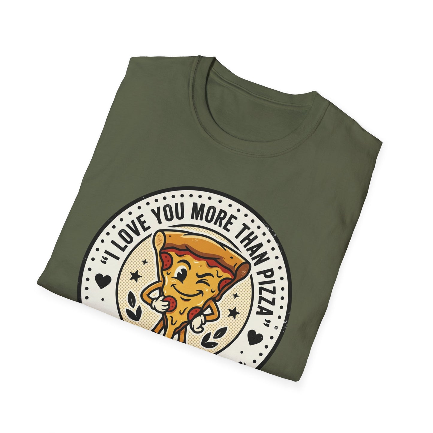 Pizza Love T-Shirt — "I Love You More Than Pizza" Cute Cartoon Slice Tee