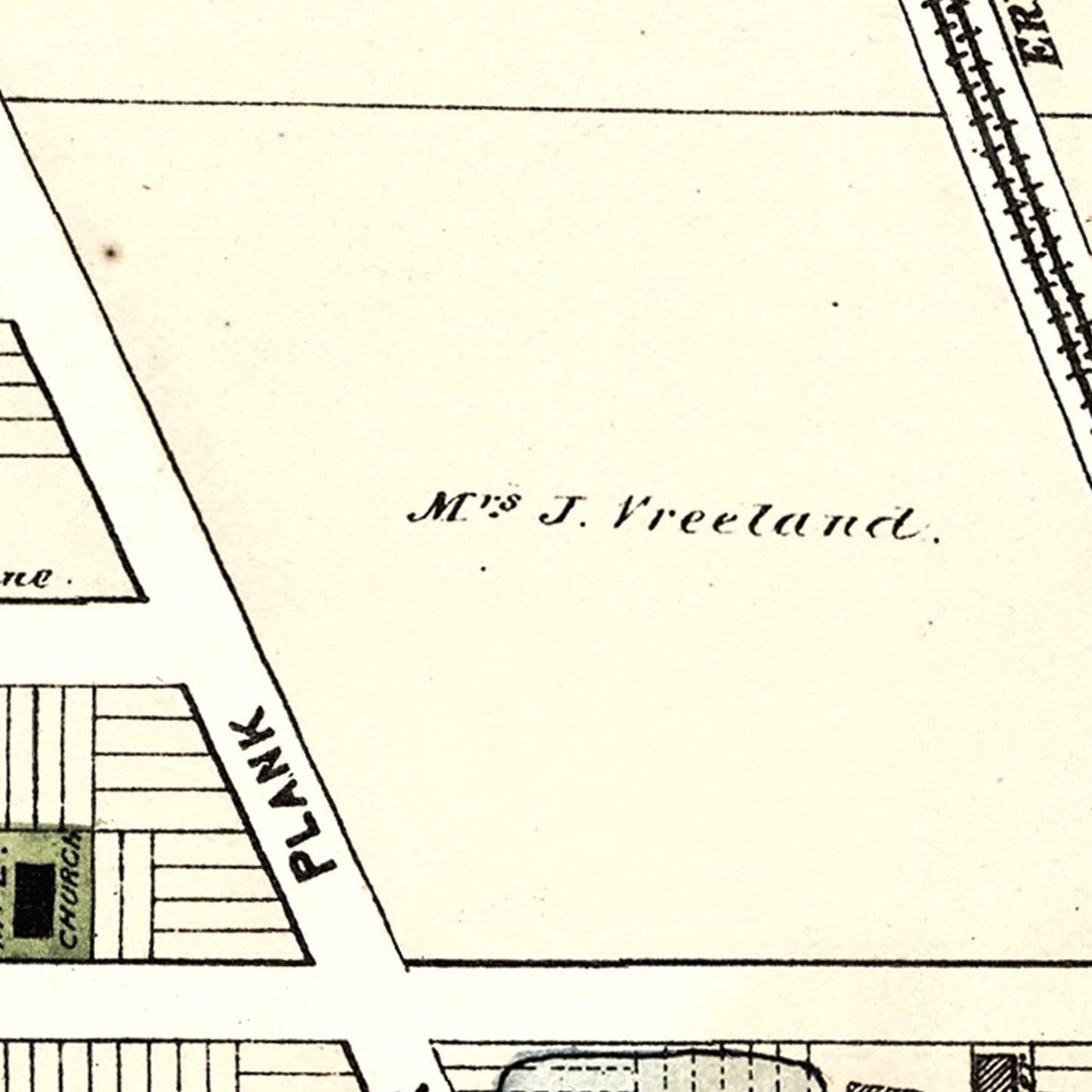 Vintage Map of Clifton, New Jersey 1877