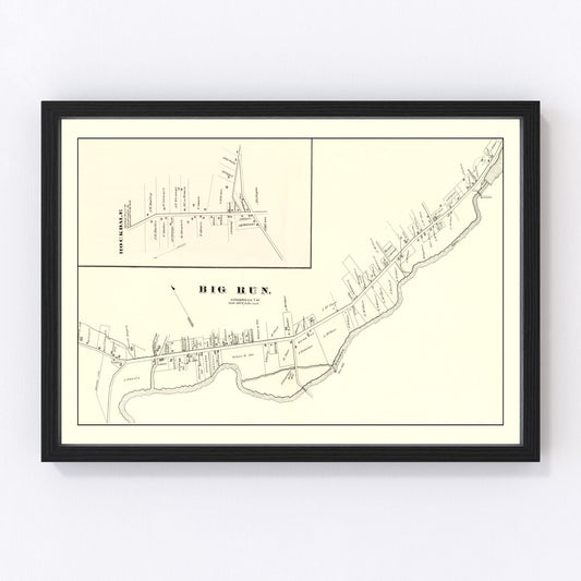 Vintage Map of Big Run, Pennsylvania 1878