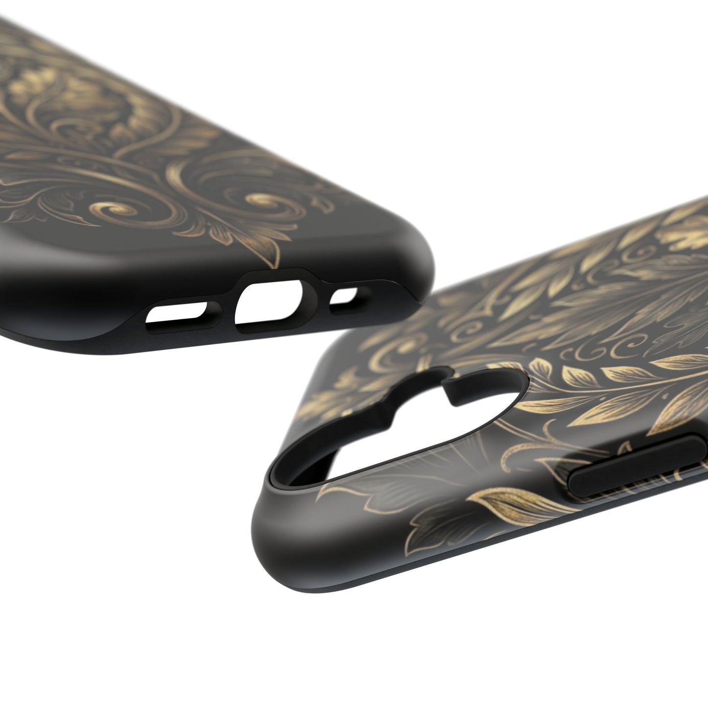 Baroque Gold Leaf Phone Case — Impact-Resistant Protective Cover