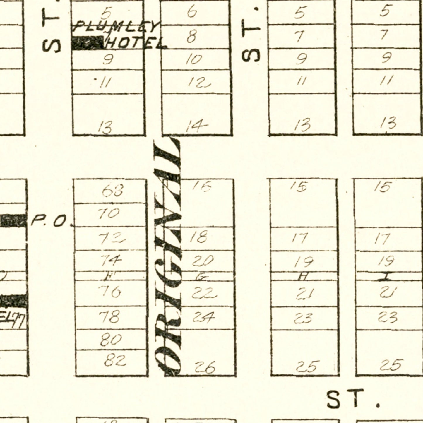 Vintage Map of Lindsborg, Kansas 1884
