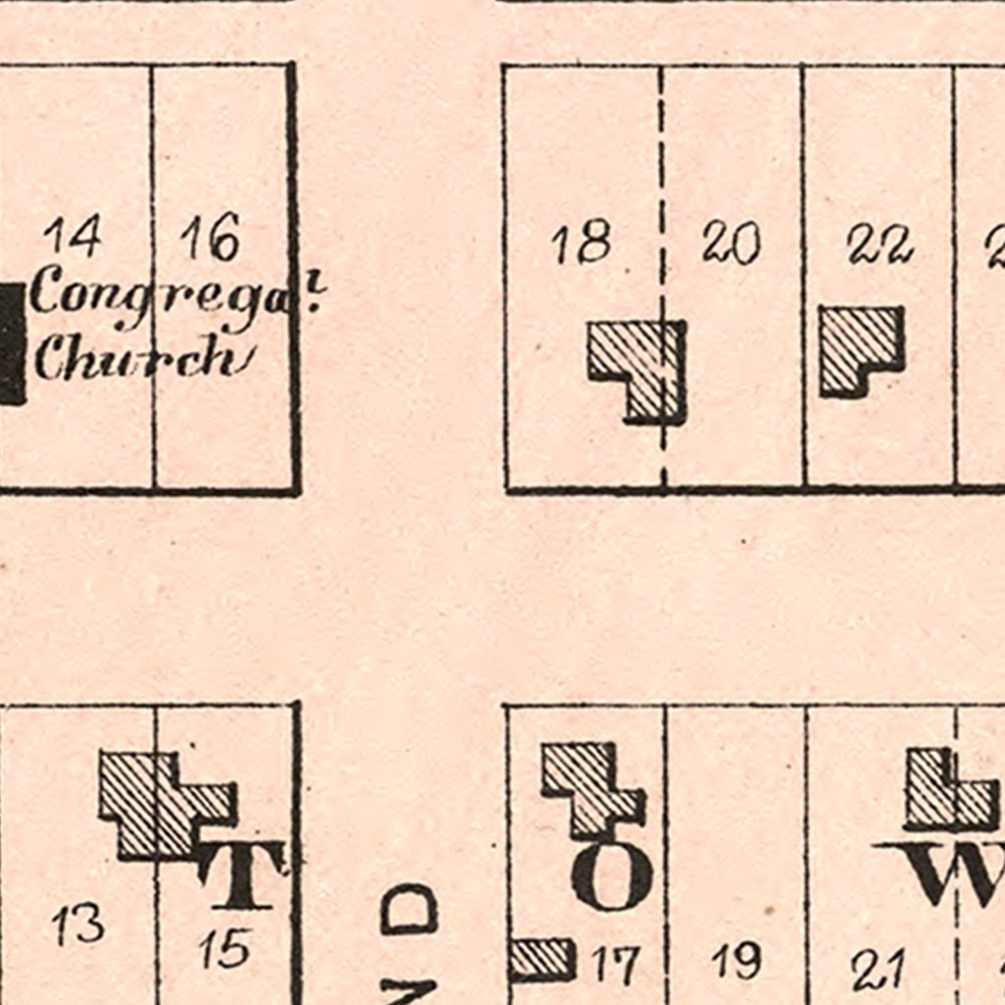 Vintage Map of Hamlin, Kansas 1887