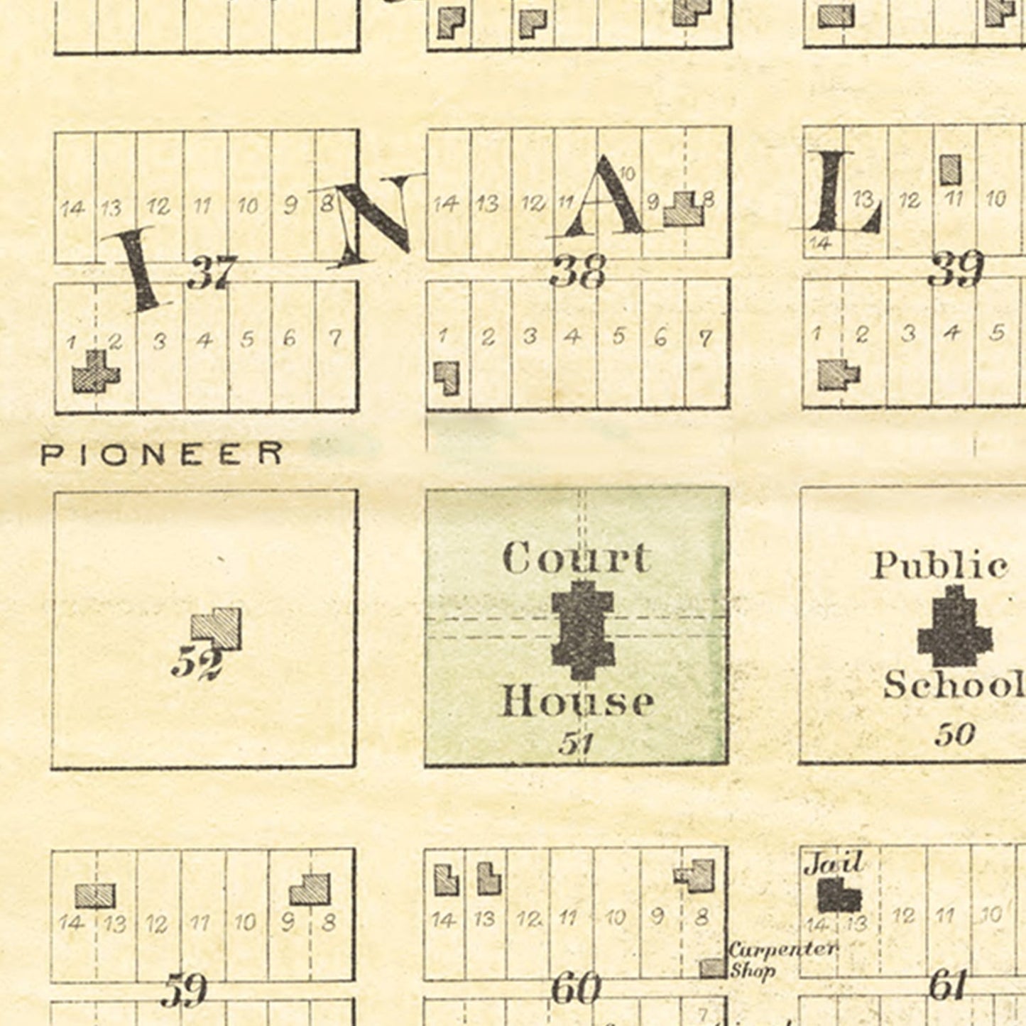 Vintage Map of Seneca, Kansas 1887