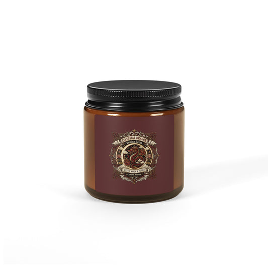 Amber Jar Soy Candle — Rustic Spice Scented Candle (Multi-Size)