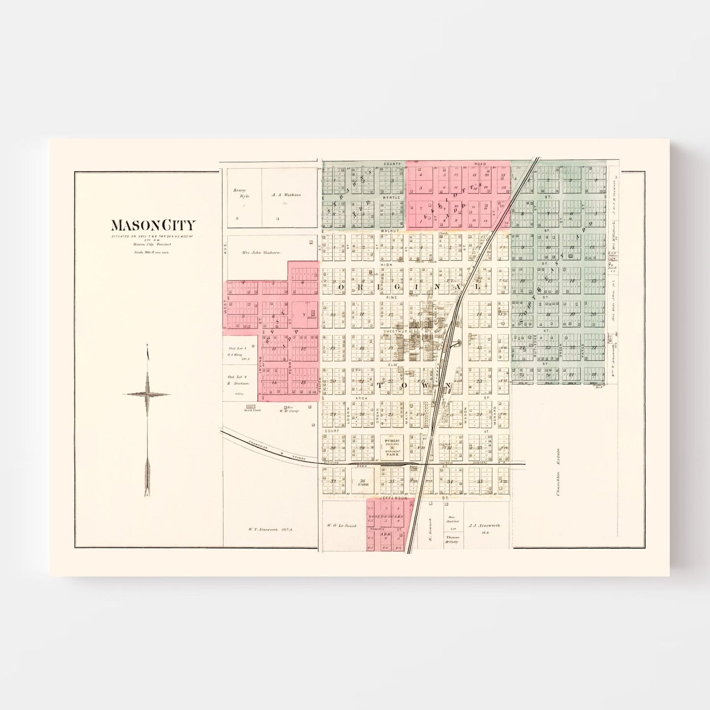 Vintage Map of Mason, Illinois 1891
