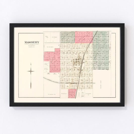 Vintage Map of Mason, Illinois 1891