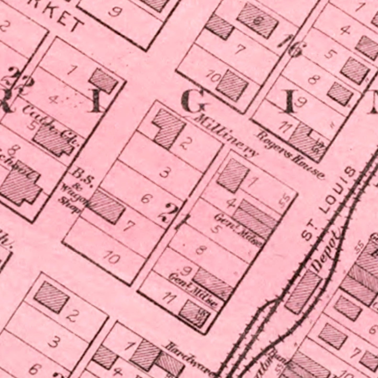 Vintage Map of Manito, Illinois 1891