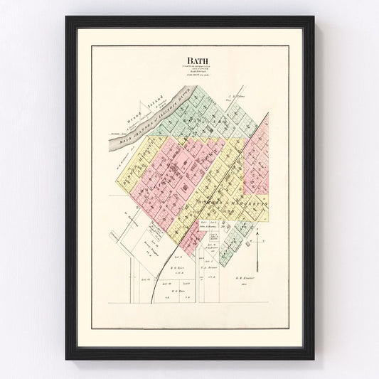 Vintage Map of Bath, Illinois 1891