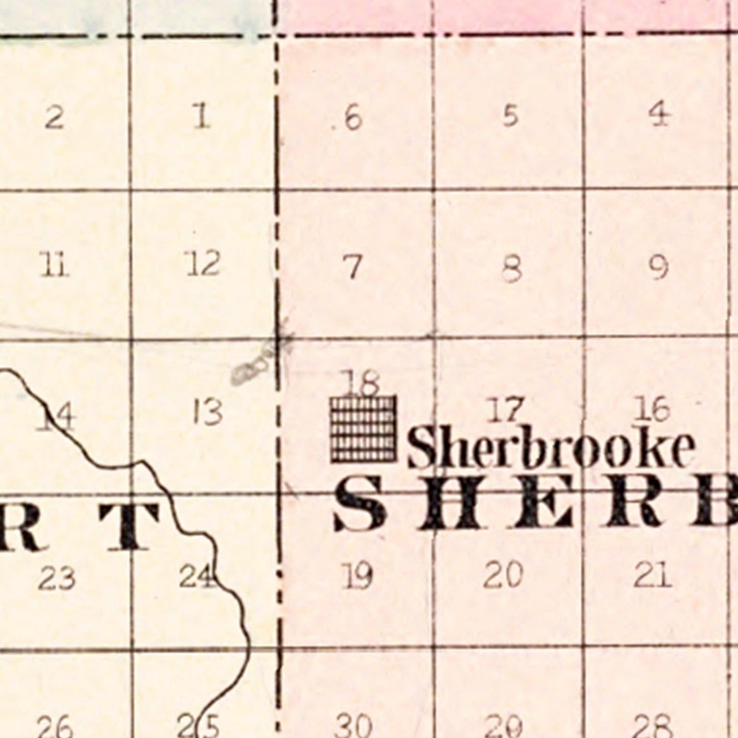 Vintage Map of Steele County, North Dakota 1892