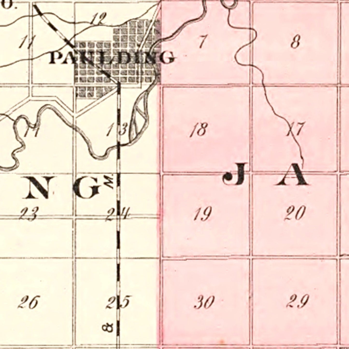 Vintage Map of Paulding County, Ohio 1892