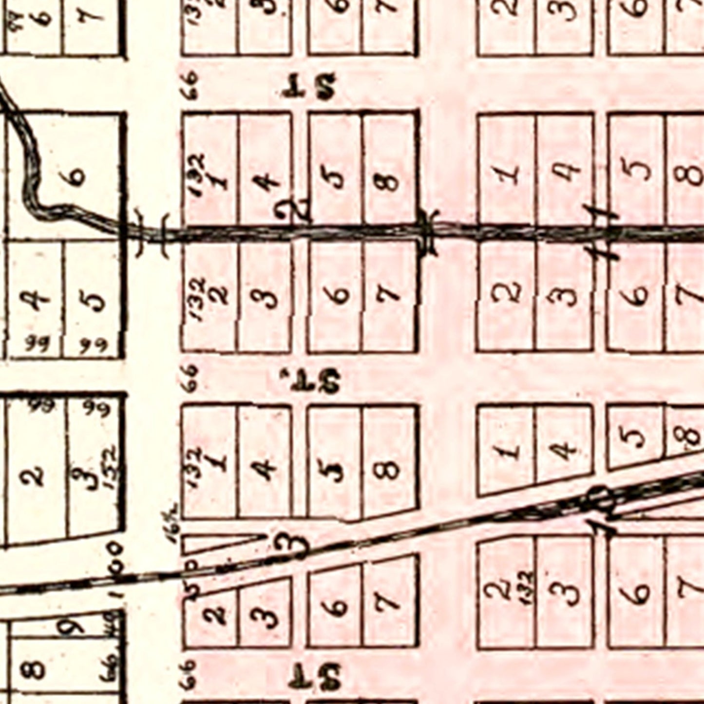 Vintage Map of LaGrange, Indiana 1893