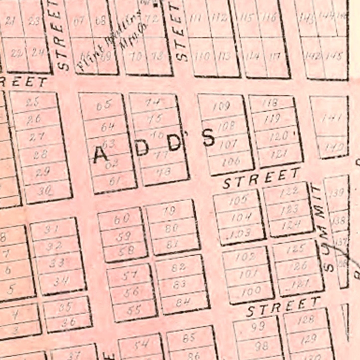 Vintage Map of Kendallville, Indiana 1893