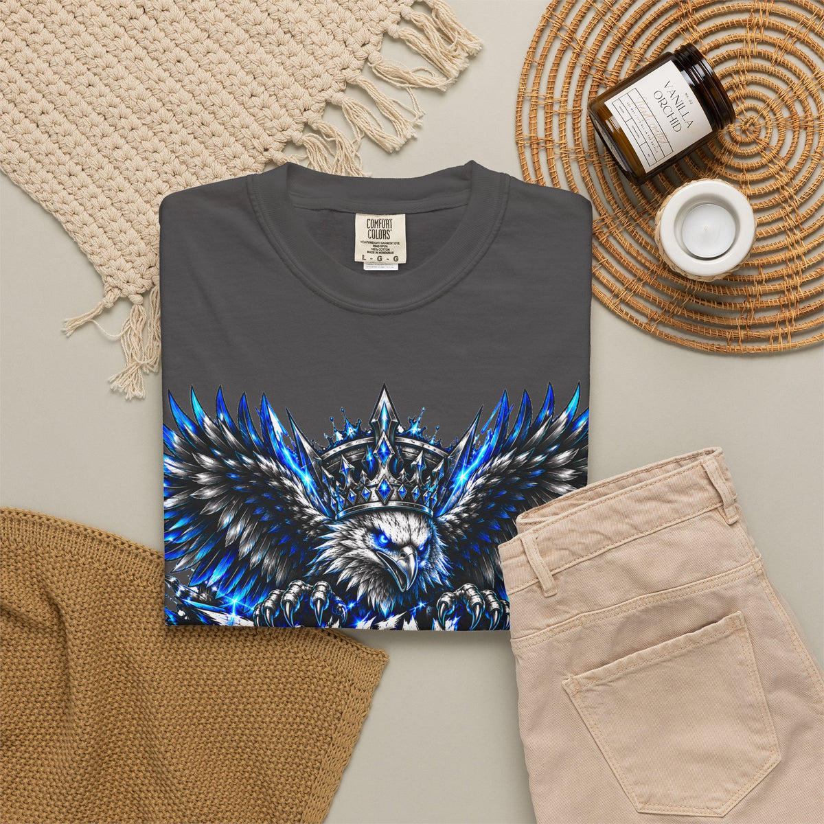 Dominate Eagle Graphic T-Shirt — Bold Crowned Eagle Design