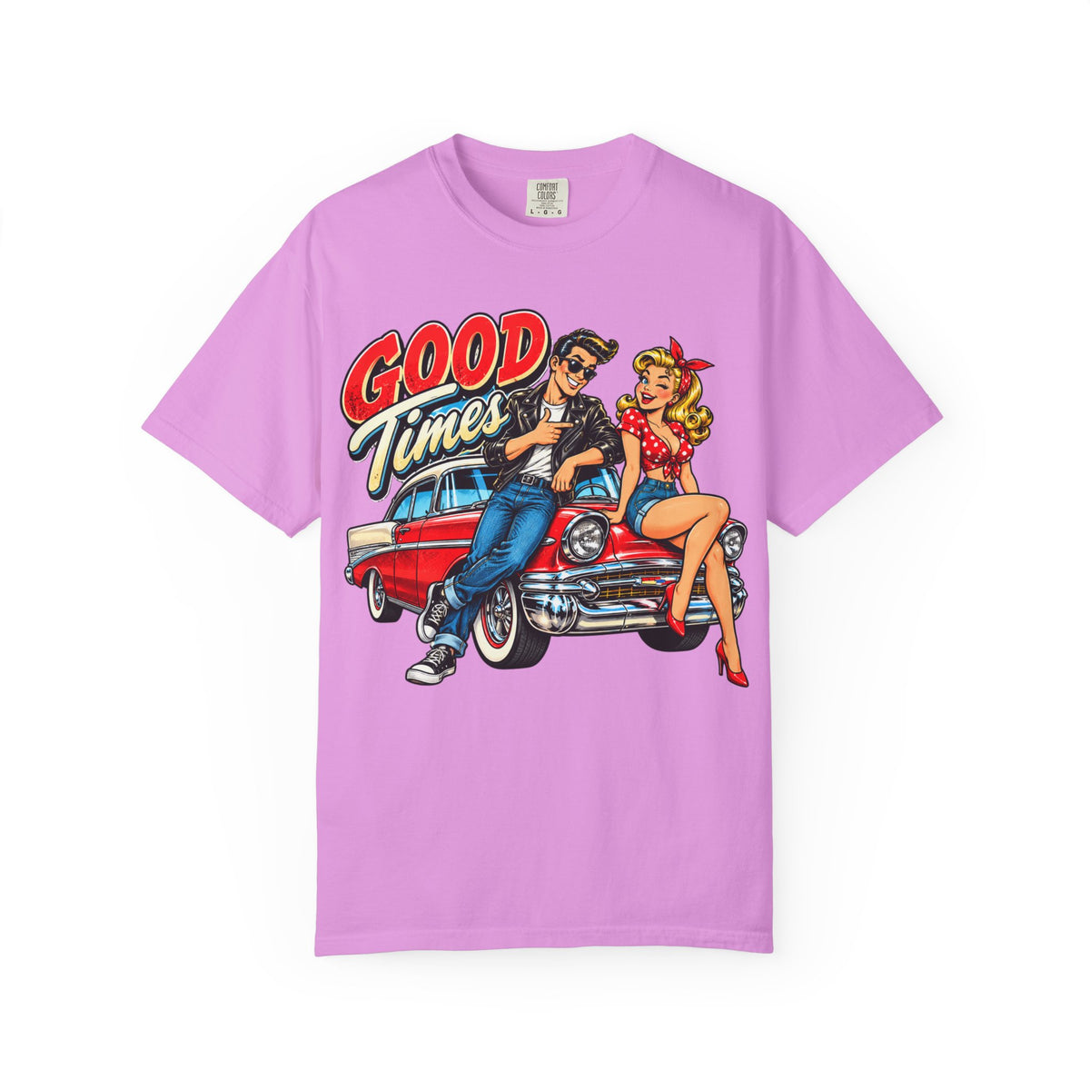 Good Times Retro Car Tee — Vintage 1950s Rockabilly Graphic T‑Shirt