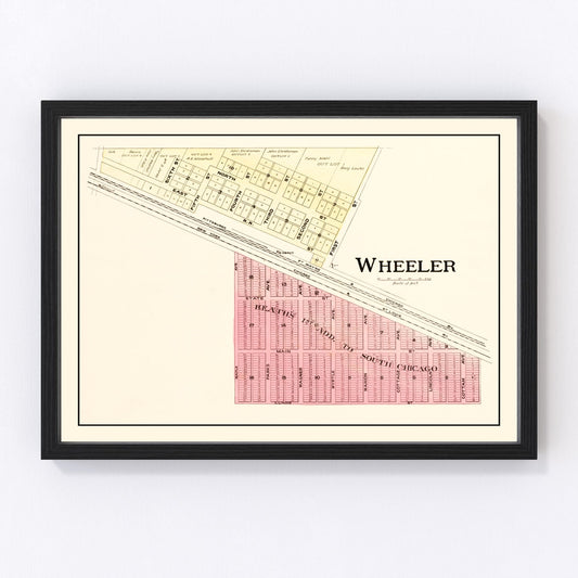 Vintage Map of Wheeler, Indiana 1895