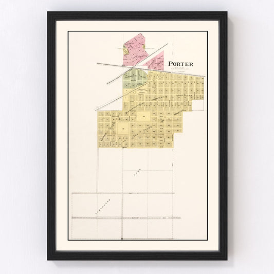 Vintage Map of Porter, Indiana 1895