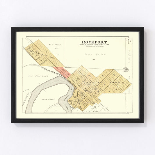 Vintage Map of Rockport, Illinois 1895