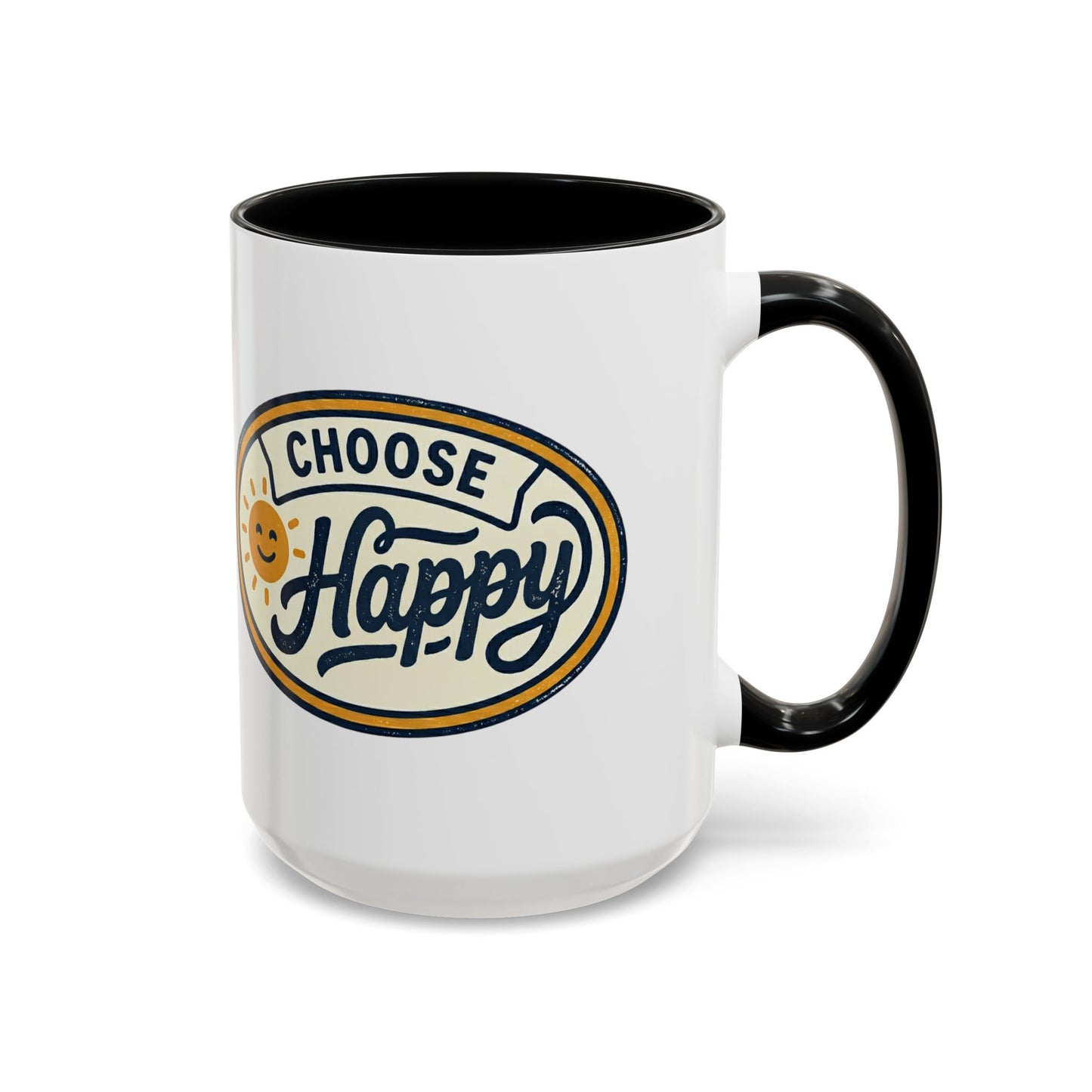 Choose Happy Coffee Mug — Inspirational Ceramic Accent Mug (11/15oz)