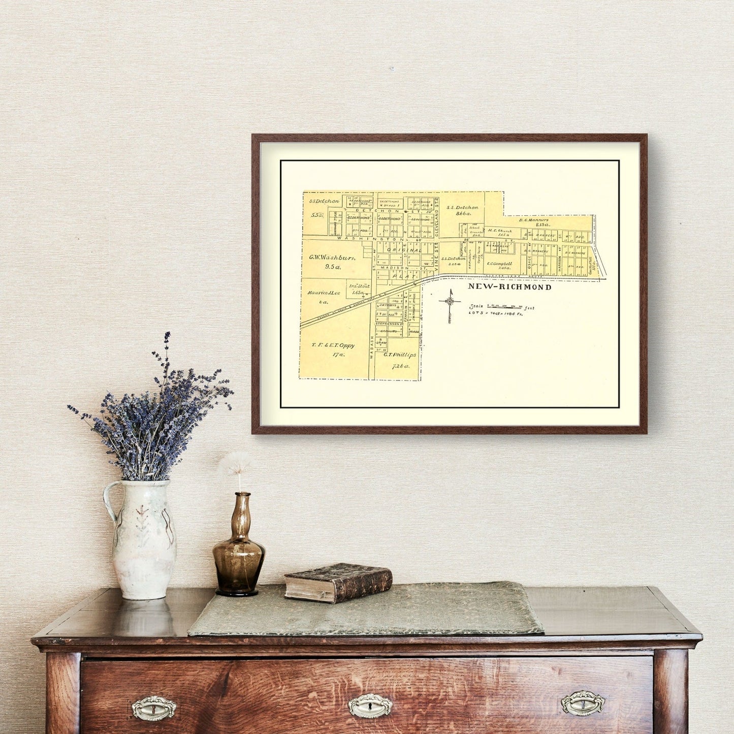 Vintage Map of New Richmond, Indiana 1898
