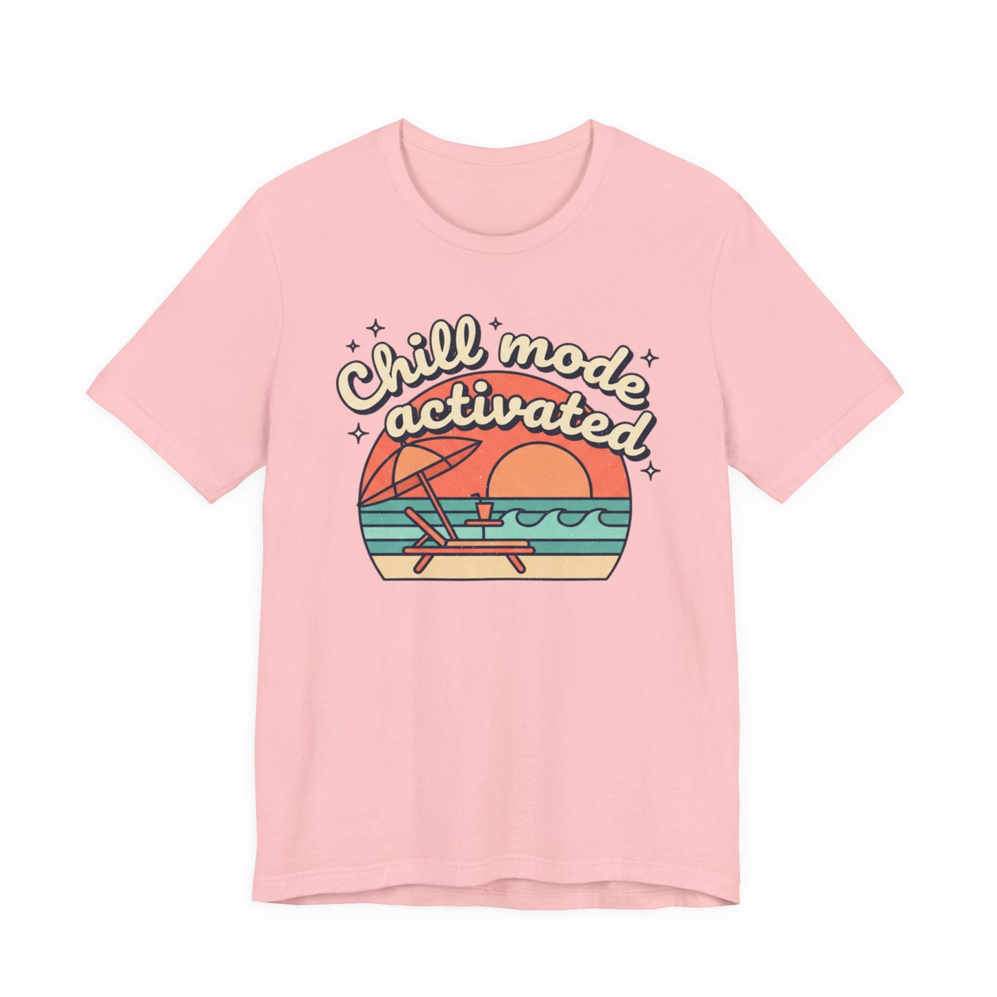 Chill Mode Activated tee | Beach sunset lounge