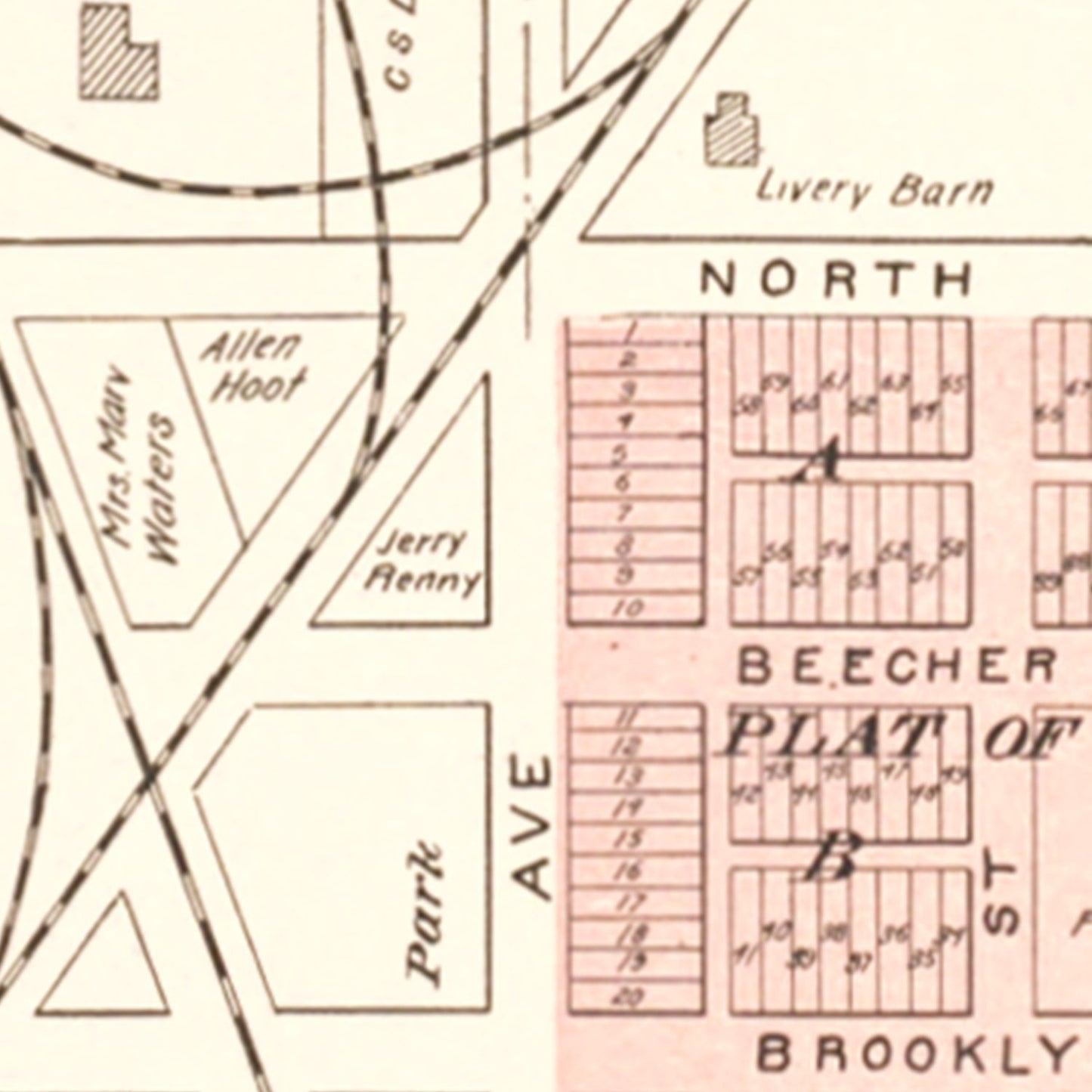 Vintage Map of Thompsonville, Michigan 1901