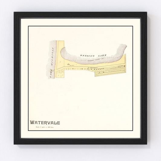 Vintage Map of Watervale, Michigan 1901