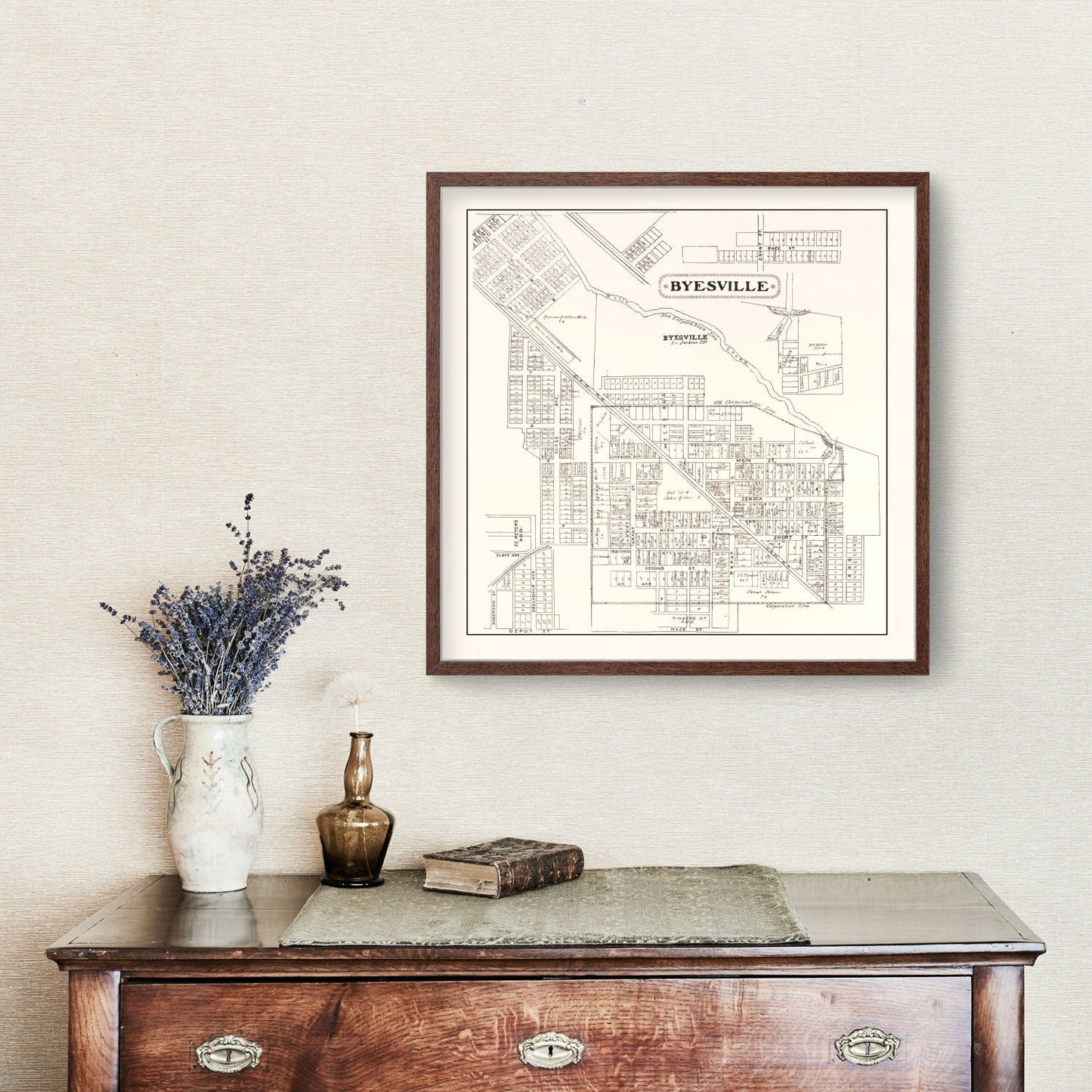 Vintage Map of Byesville, Ohio 1902