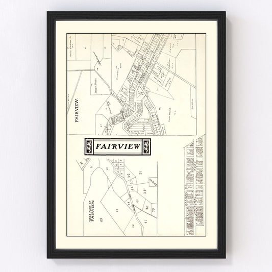 Vintage Map of Fairview, Ohio 1902