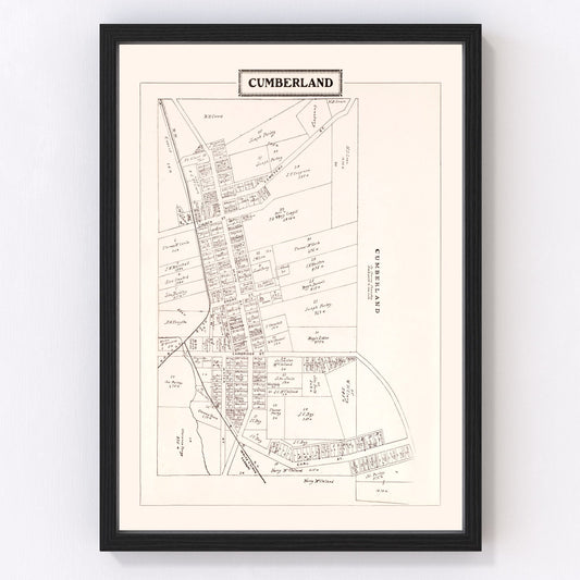 Vintage Map of Cumberland, Ohio 1902