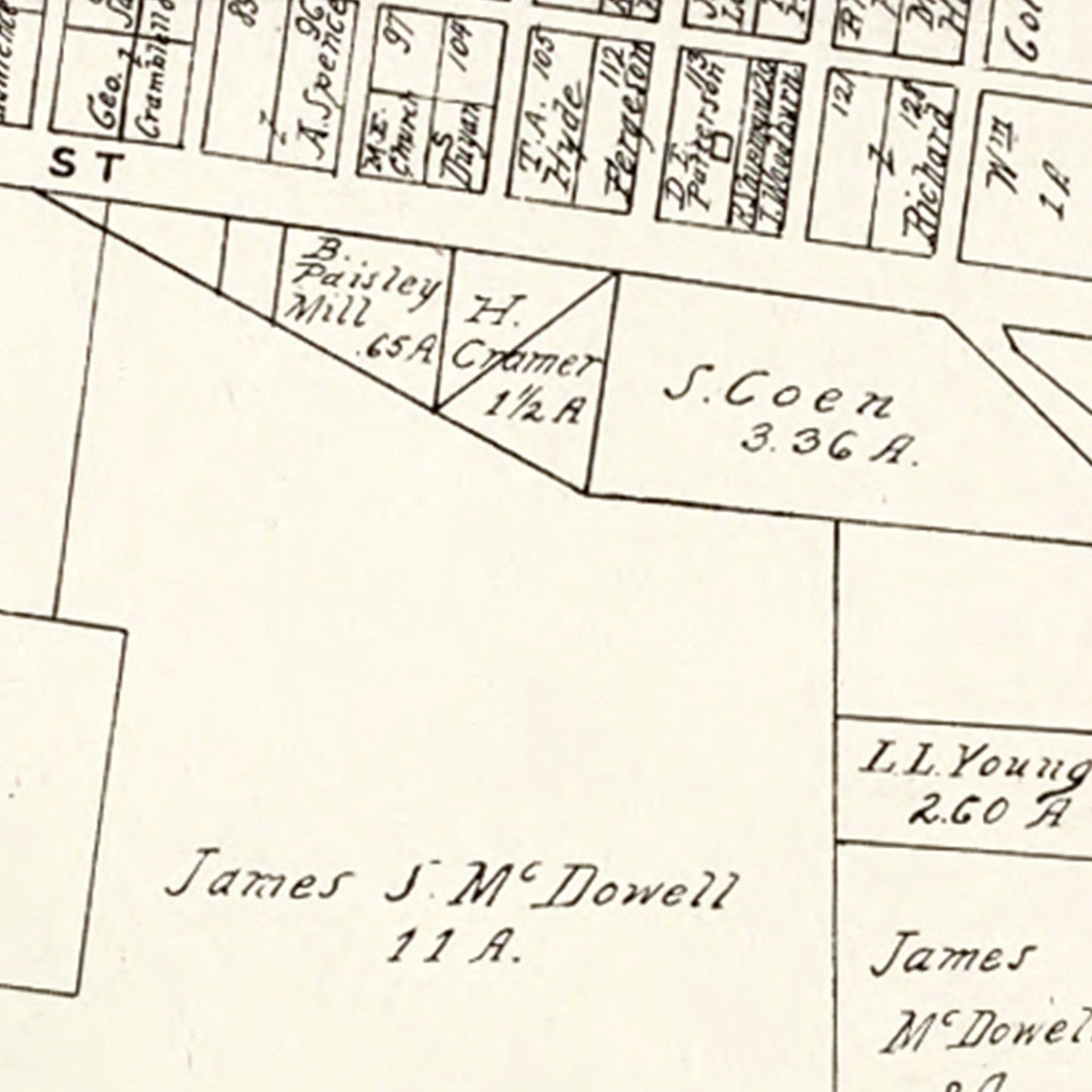 Vintage Map of Washington, Ohio 1902