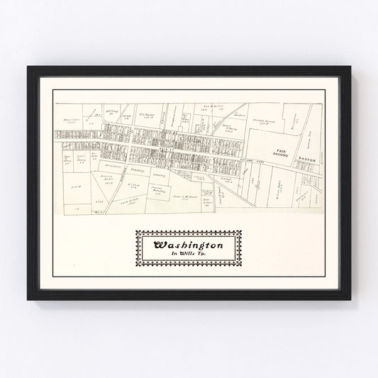 Vintage Map of Washington, Ohio 1902