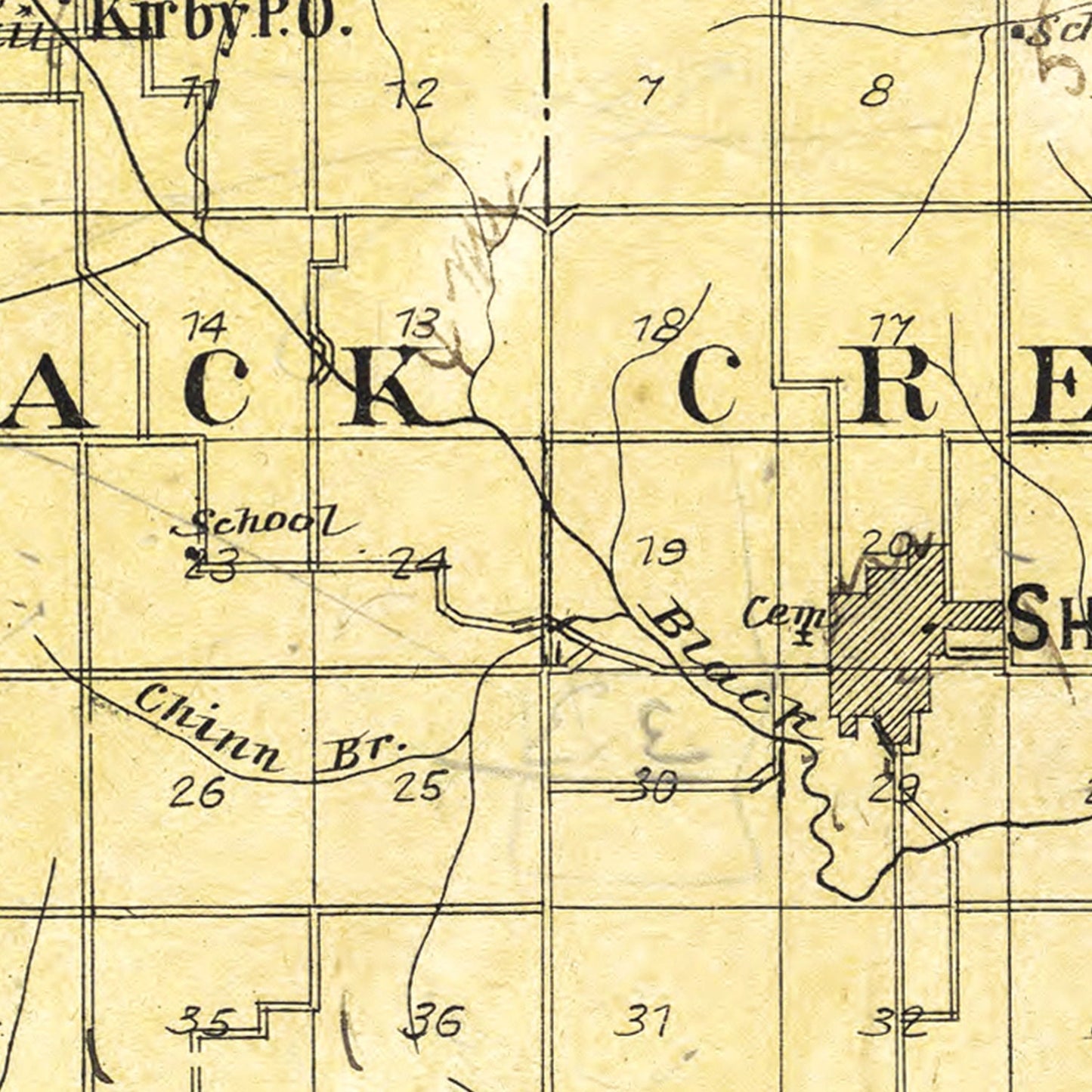 Vintage Map of Shelby County, Missouri 1902