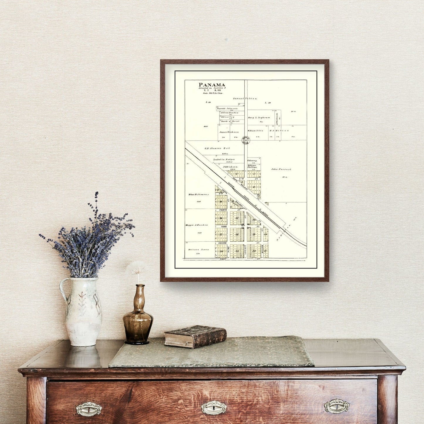 Vintage Map of Panama, Nebraska 1903