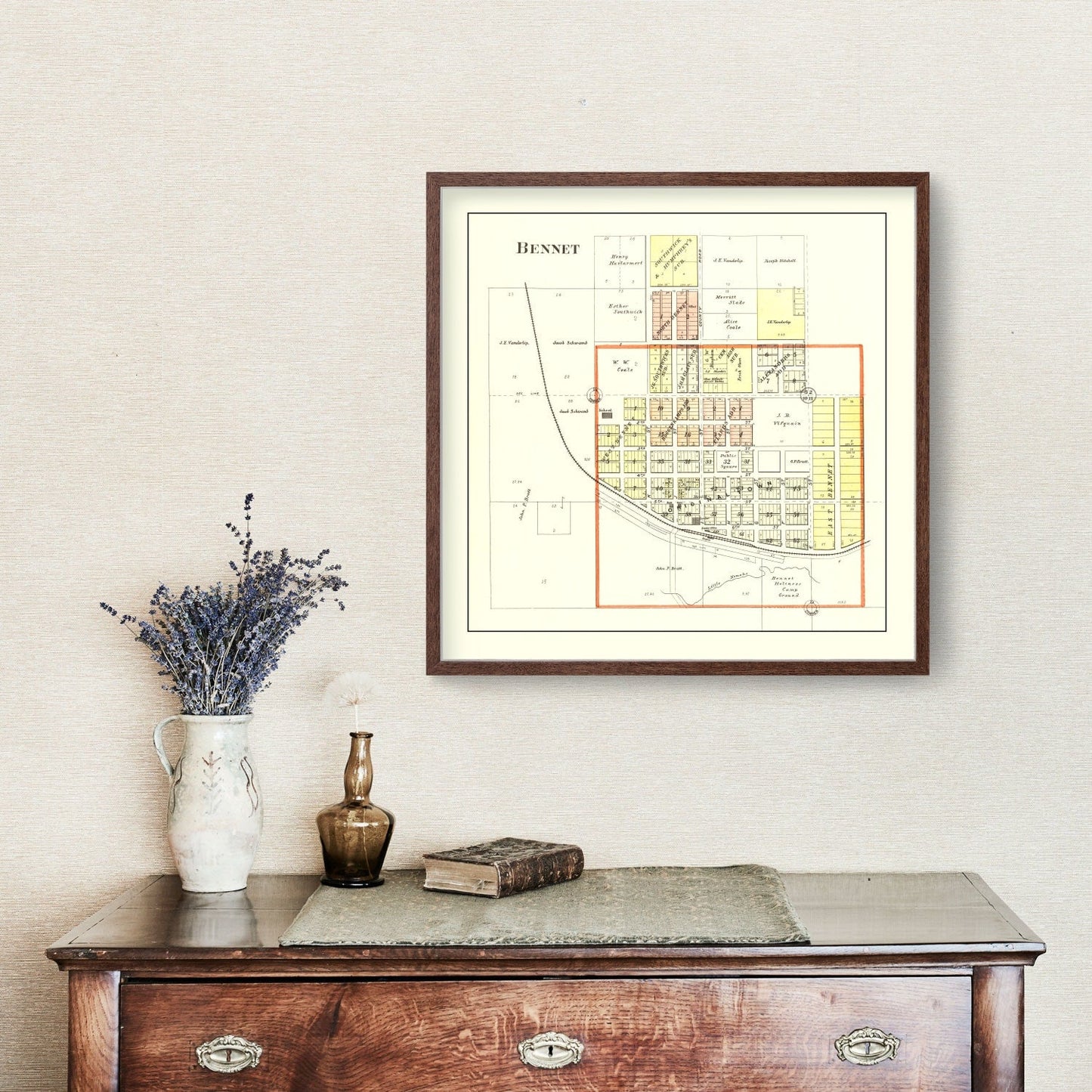 Vintage Map of Bennet, Nebraska 1903