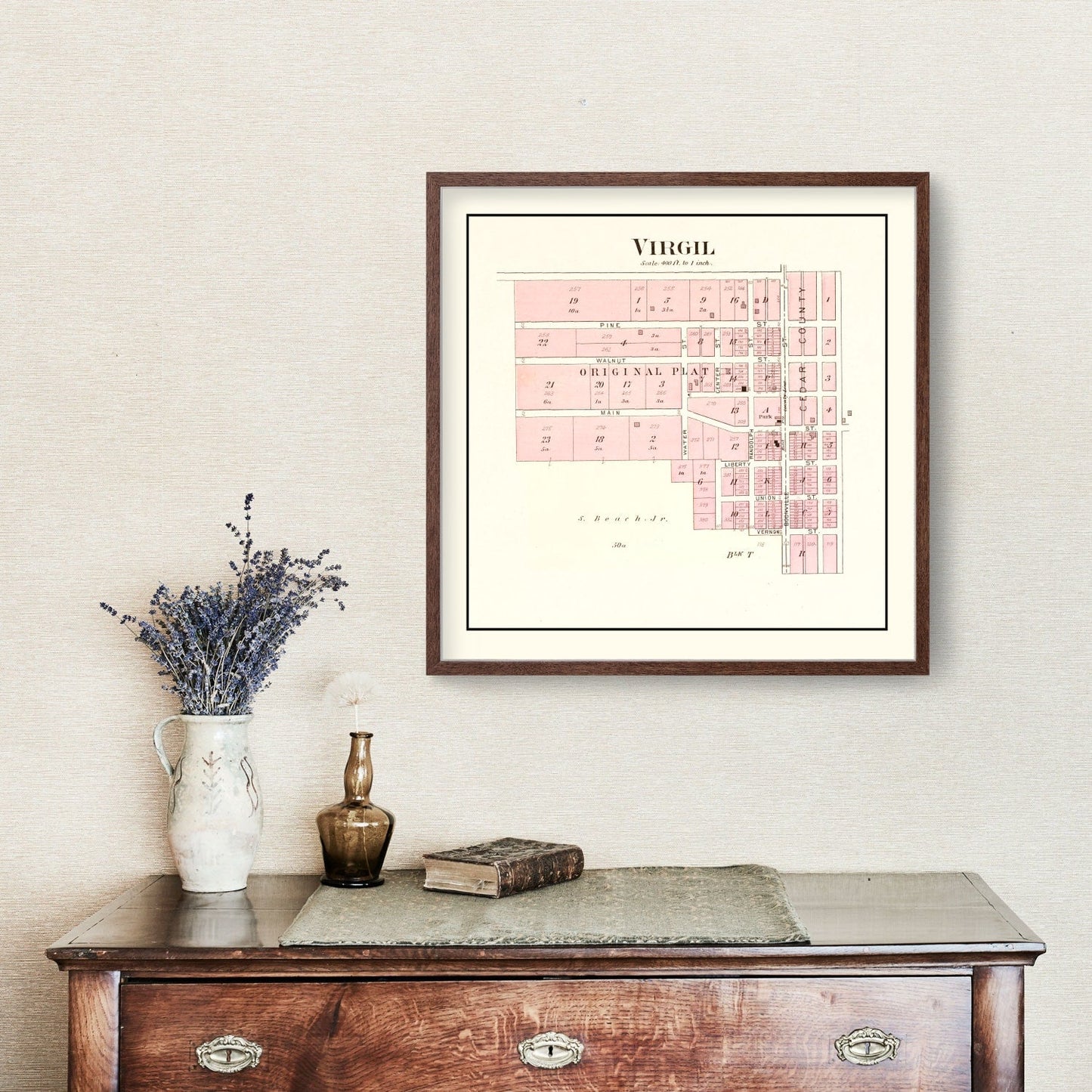 Vintage Map of Virgil, Missouri 1903