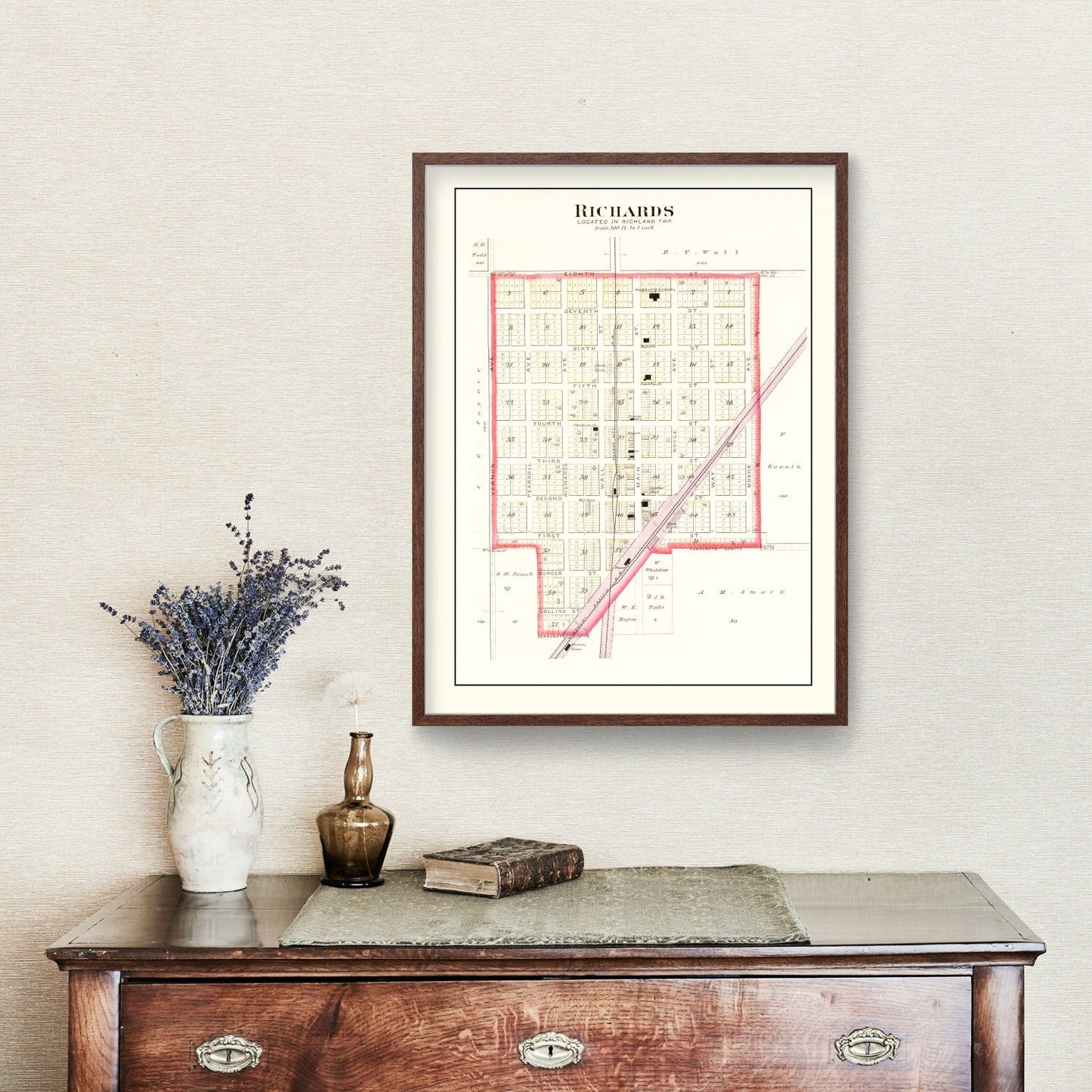 Vintage Map of Richards, Missouri 1903