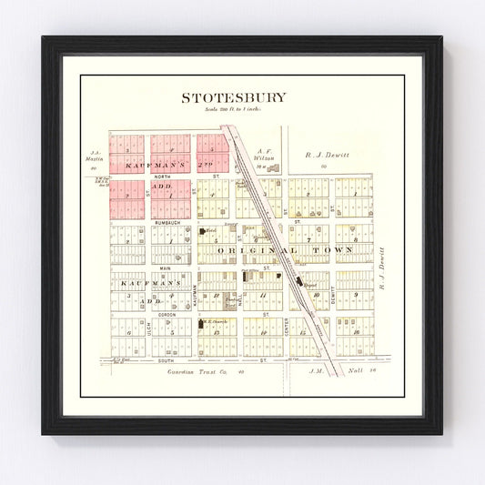 Vintage Map of Stotesbury, Missouri 1903