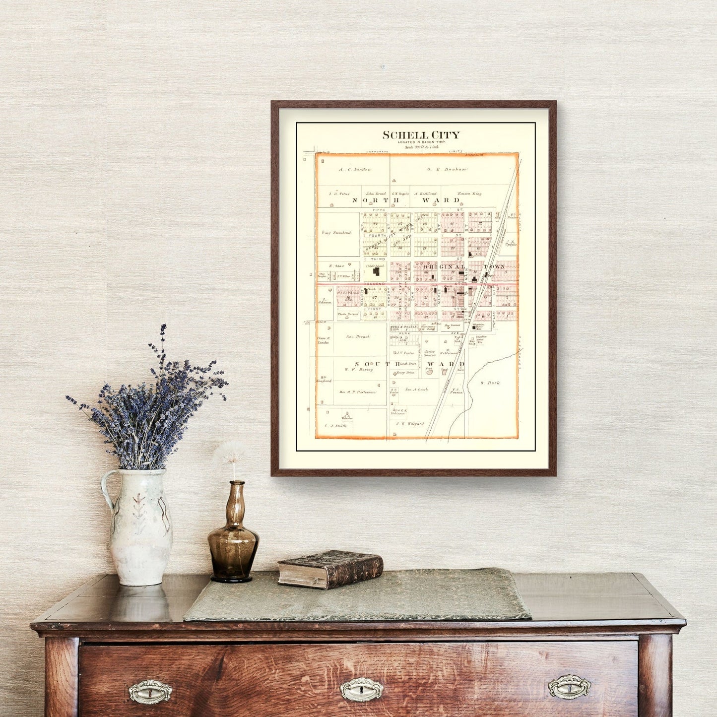 Vintage Map of Schell City, Missouri 1903