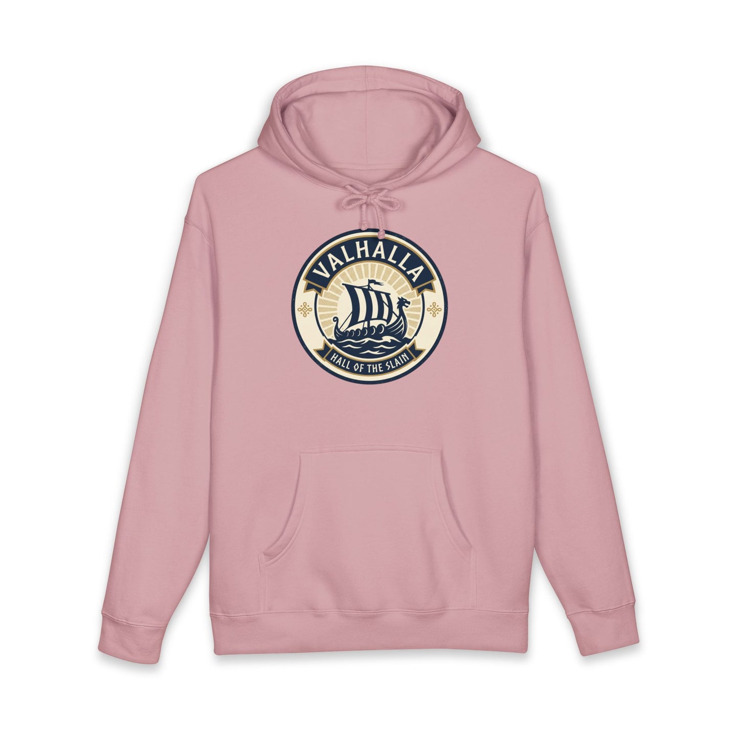 Valhalla Viking Ship Hoodie — Norse Mythology Graphic Pullover
