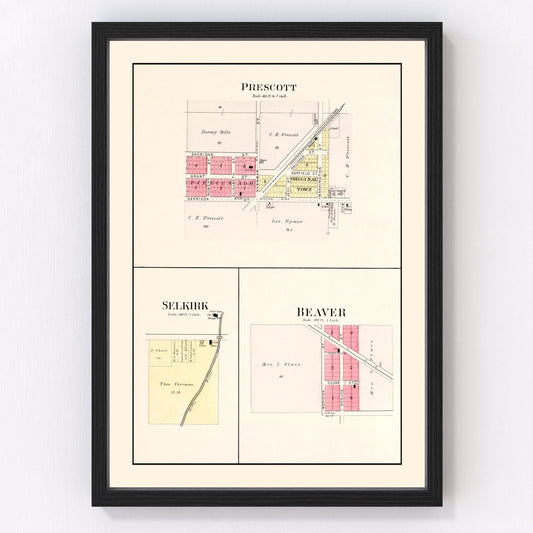 Vintage Map of West Branch, Michigan 1903