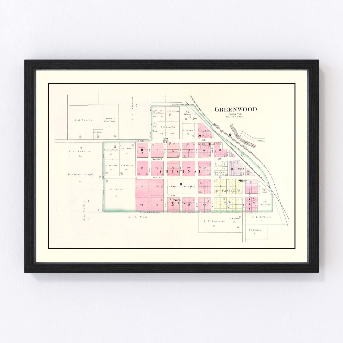 Vintage Map of Greenwood, Missouri 1904